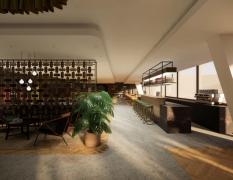 Restaurant und Barbereich des ARCOTEL AQ